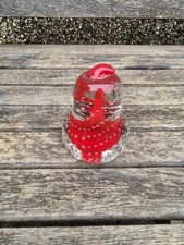 Paperweight Art Glass Pear Red