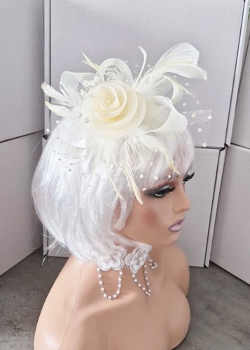 Ivory fascinator hat - fascinator,