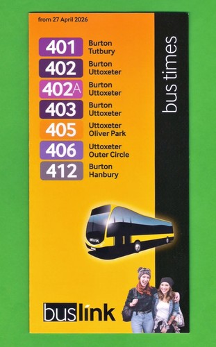 Bus timetable leaflet - timetable, ~