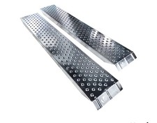 VOUNOT Loading Ramps, 2 Steel Ramps Heavy Duty for Van, Lawnmower