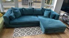 Barker and Stonehouse, Harrington Large Teal Right-Hand Corner Sofa RRP: £2,549