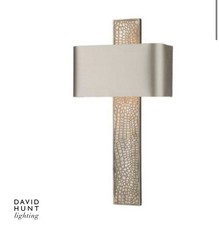 David Hunt Lighting CRO07 Croc 1 Light Wall Light Bronze Almond Shade RRP £261