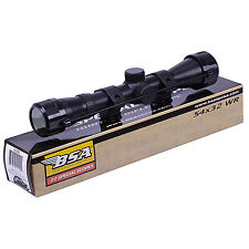 BSA Telescopic Scope Sight Air Gun Rifle Hunting Target WR 4x32 11mm 3/8 Mounts