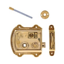 Rim Lock - Polished Brass