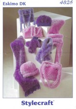 Vintage Stylecraft Eskimo DK Pattern-Hat, Scarf, Bags, Mittens & Muffler - Copy