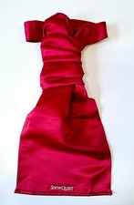 PRE TIED CRAVAT BURGUNDY SATIN
