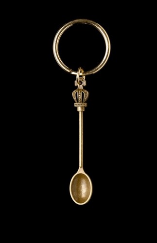 Gold crowned mini spoon - crowned,