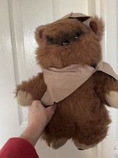 Vintage Star Wars 15" Plush Wicket the Ewok 1983 w/ Hood ROTJ 1980s Kenner