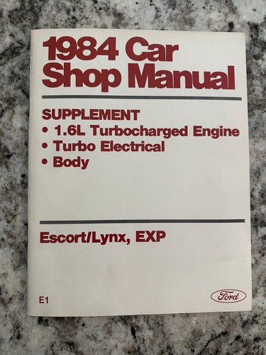1984 ford car shop manual - ford,