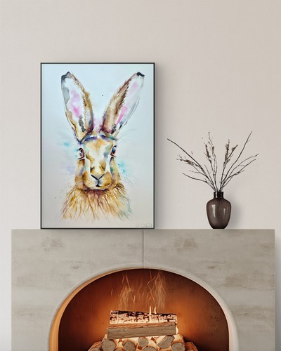 Original hare watercolour - original,