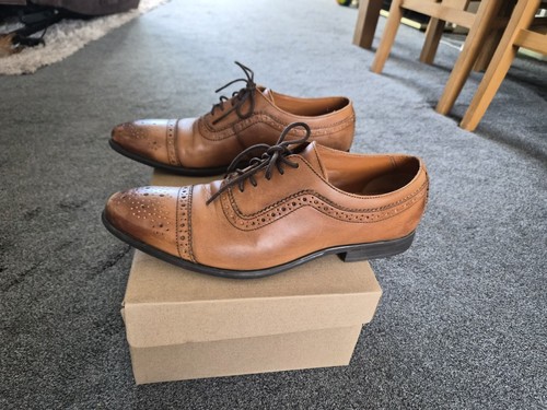 Clarks men brown brogue - brown,
