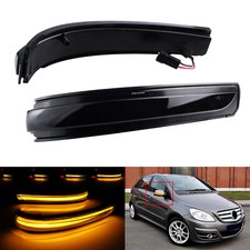 Pair Dynamic LED Wing Door Mirror Turn Signal Light For Mercedes W169 W245 08-12