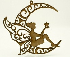 Fairy on Moon  Plaque MDF