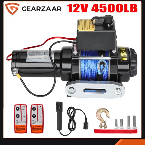 12v 4500lb electric winch - 12v,