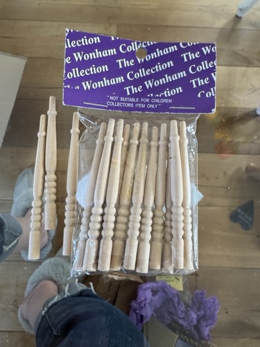 Dolls house turned spindles - turned,