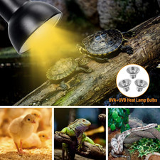TOGETDREAM 360° Rotatable Tortoise Heat Lamp with Dimmable UVB Light Kit