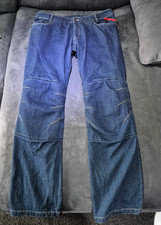 LINDSTRANDS STR 'HI-ART' MOTORCYCLE JEANS TROUSERS SIZE L - UK38 LONG