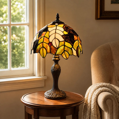Tiffany style table lamp - table, 10"