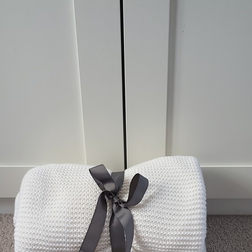 Home cream knitted bed - m&s,