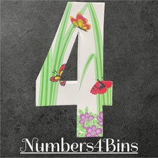 1x WHEELIE BIN STICKER NUMBER