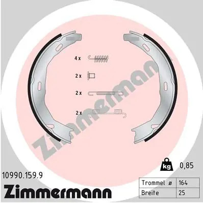 Brake shoe set parking - set,,