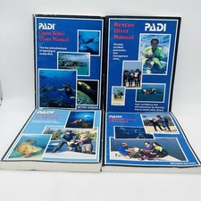 PADI Open Water Rescue Diver / Dive master Manual + Adventures In Diving Books
