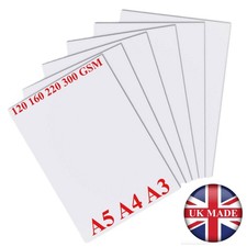 A3 A4 A5  White Card Sheets Stock Blanks Paper Plain Smooth Thin Cardboard