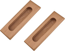 2PCS Rectangular Wood Recessed