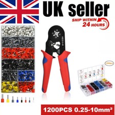 1200Pcs Crimp Tool W/ Bootlace Ferrule Crimper Plier Wire Terminal Connector Set