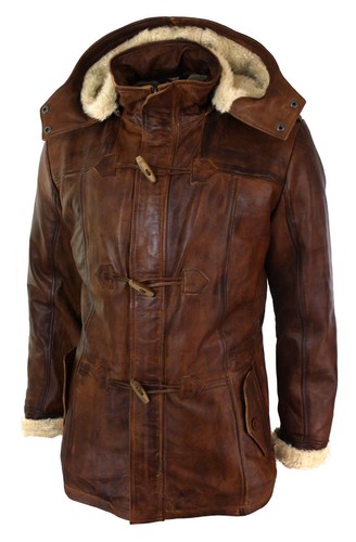 Mens brown duffle - over, coat