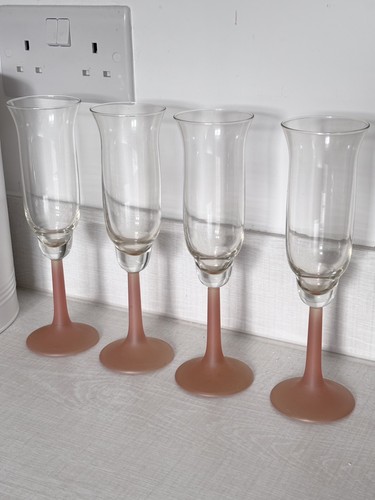 1980s frosted pink stemmed - pink,