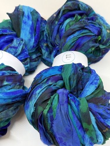 Sari silk ribbon yarn - sari, hand
