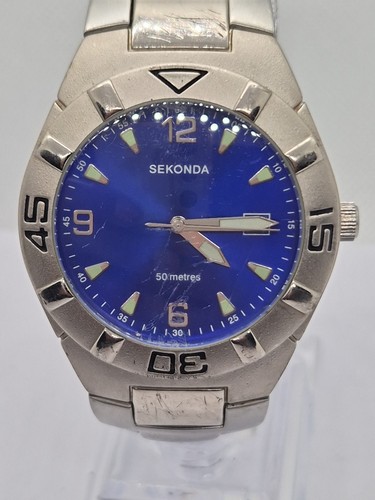 Sekonda 03772 watch blue dial - sekonda,