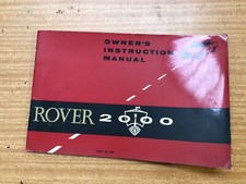 Rover 2000 P6 owner’s