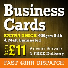 Business Card Printing - Thick 400gsm Laminated Business Cards