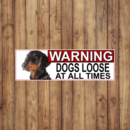 Doberman pinscher warning - pinscher, dogs