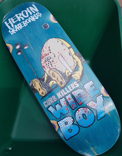 Heroin skateboards curb - heroin,