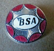 BSA 1960`s Motorcycle Badge. Raised/Embossed Face. 2.2 cm X202 cm Not Repro (38)