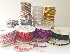 5MM Pearls stringed pearl beads/beads on a string/reel  - Choice of colour