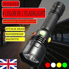 LED Railway Signal Light Flashlight Red/White/Yellow/Green Light LED Torch