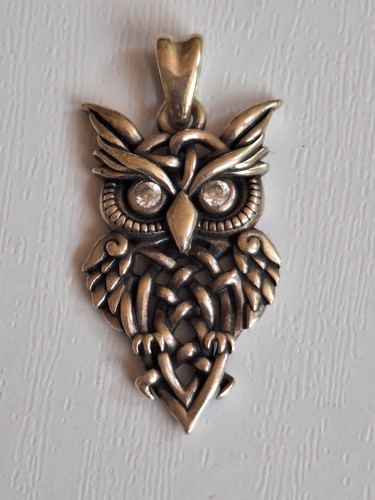 Solid sterling silver - solid, owl