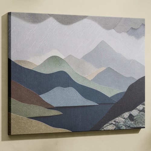 Lake district paper cut - lake,