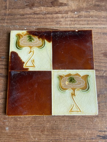 Old vintage tile - old,