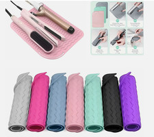PREMIUM HEAT RESISTANT SILICONE MAT/POUCH FOR HAIR STRAIGHTENERS & CURLING IRONS