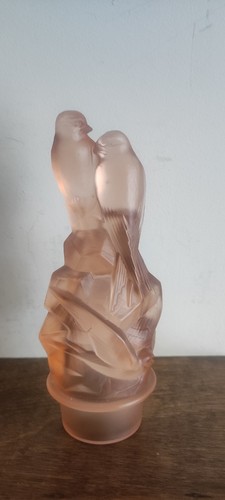 Art deco pink depression glass - deco,