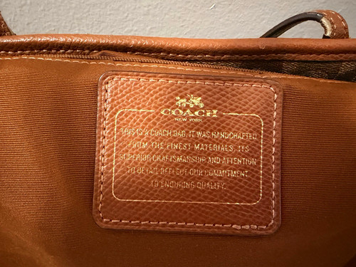 Coach signature brown tan - coach, c