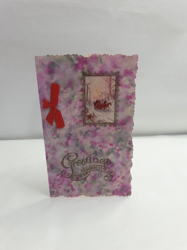 Antique christmas card 1914 - card, c