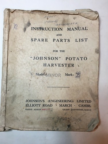 Johnson minor potato harvester - minor,