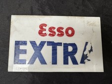 Vintage Esso extra glass Petrol Pump Advertising Sign  Old Garage 