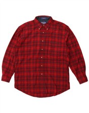 PENDLETON Mens Lumberjack Flannel Shirt Medium Red Check Virgin Wool AB12